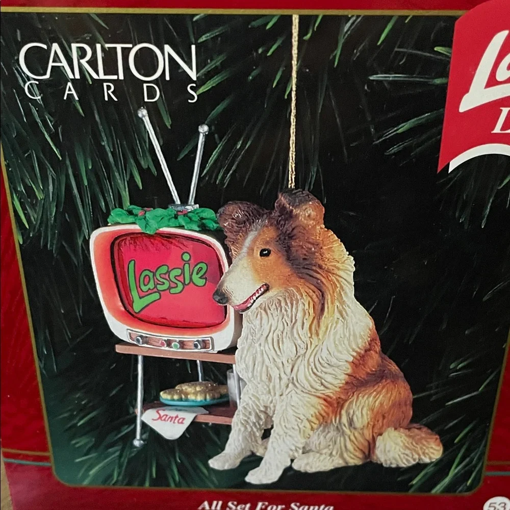Carlton Cards Lassie Lighted Ornament - Brown and White - Picture 11 of 11